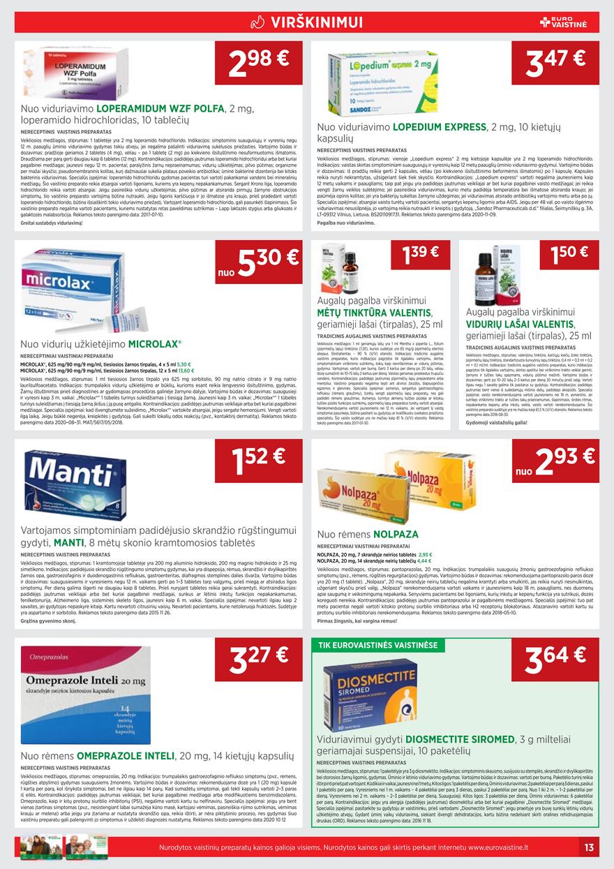 Euro vaistinė leidinys akcijos nuo 
  2021-06-01 iki 
  2021-06-30 | Leidinukas.lt puslapis 13