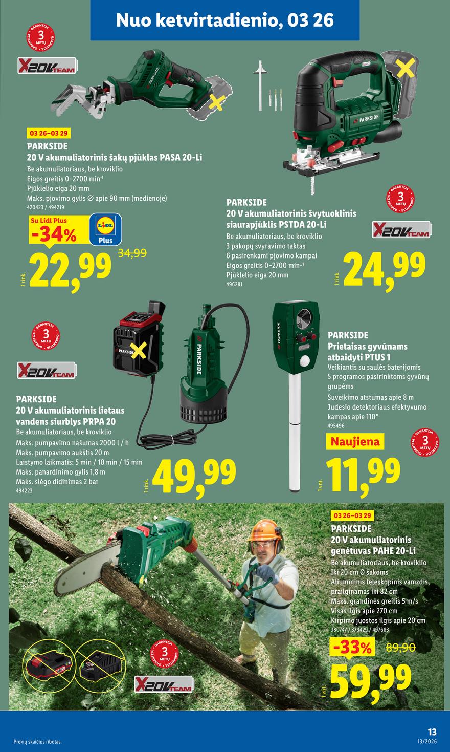 Lidl ne maisto leidinys akcijos nuo 
  2026-03-23 iki 
  2026-03-29 | Leidinukas.lt puslapis 13
