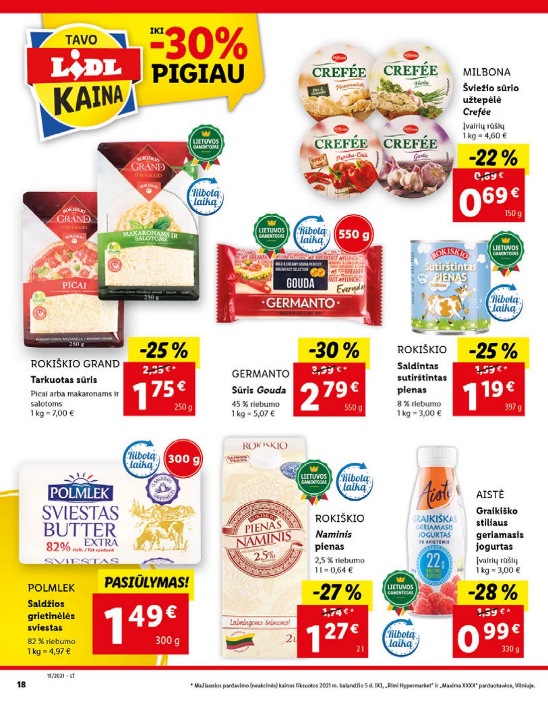 Lidl maisto prekių pasiūlymai akcijos nuo 
  2021-04-12 iki 
  2021-04-18 | Leidinukas.lt puslapis 18