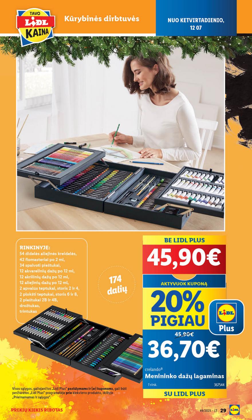 Lidl pasiūlymai akcijos nuo 
  2023-12-04 iki 
  2023-12-10 | Leidinukas.lt puslapis 31