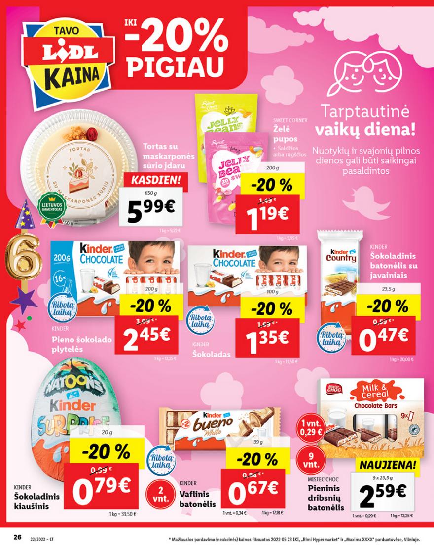 Lidl maisto prekių pasiūlymai akcijos nuo 
  2022-05-30 iki 
  2022-06-05 | Leidinukas.lt puslapis 26