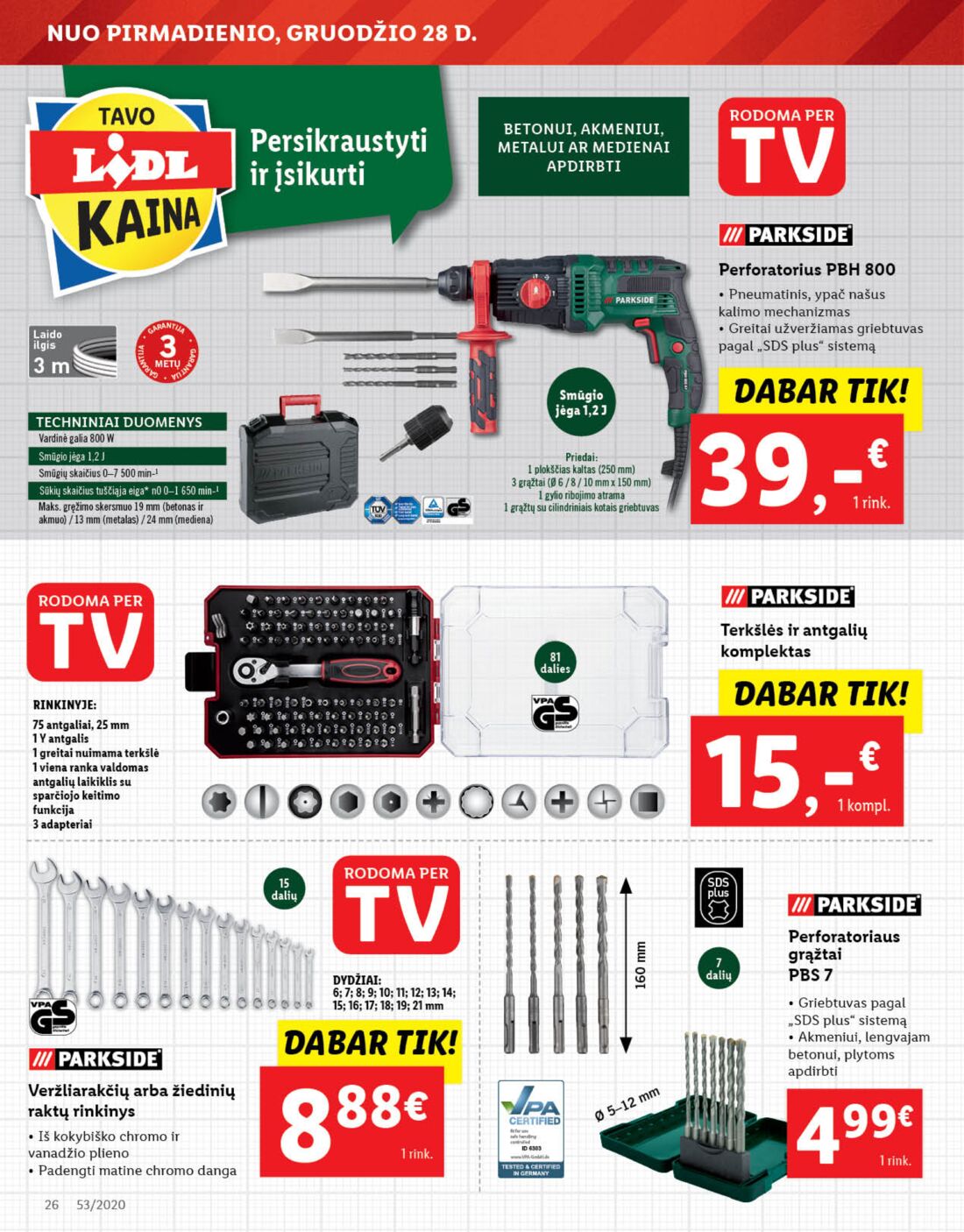 Lidl savaitinis leidinys akcijos nuo 
  2020-12-28 iki 
  2021-01-03 | Leidinukas.lt puslapis 26