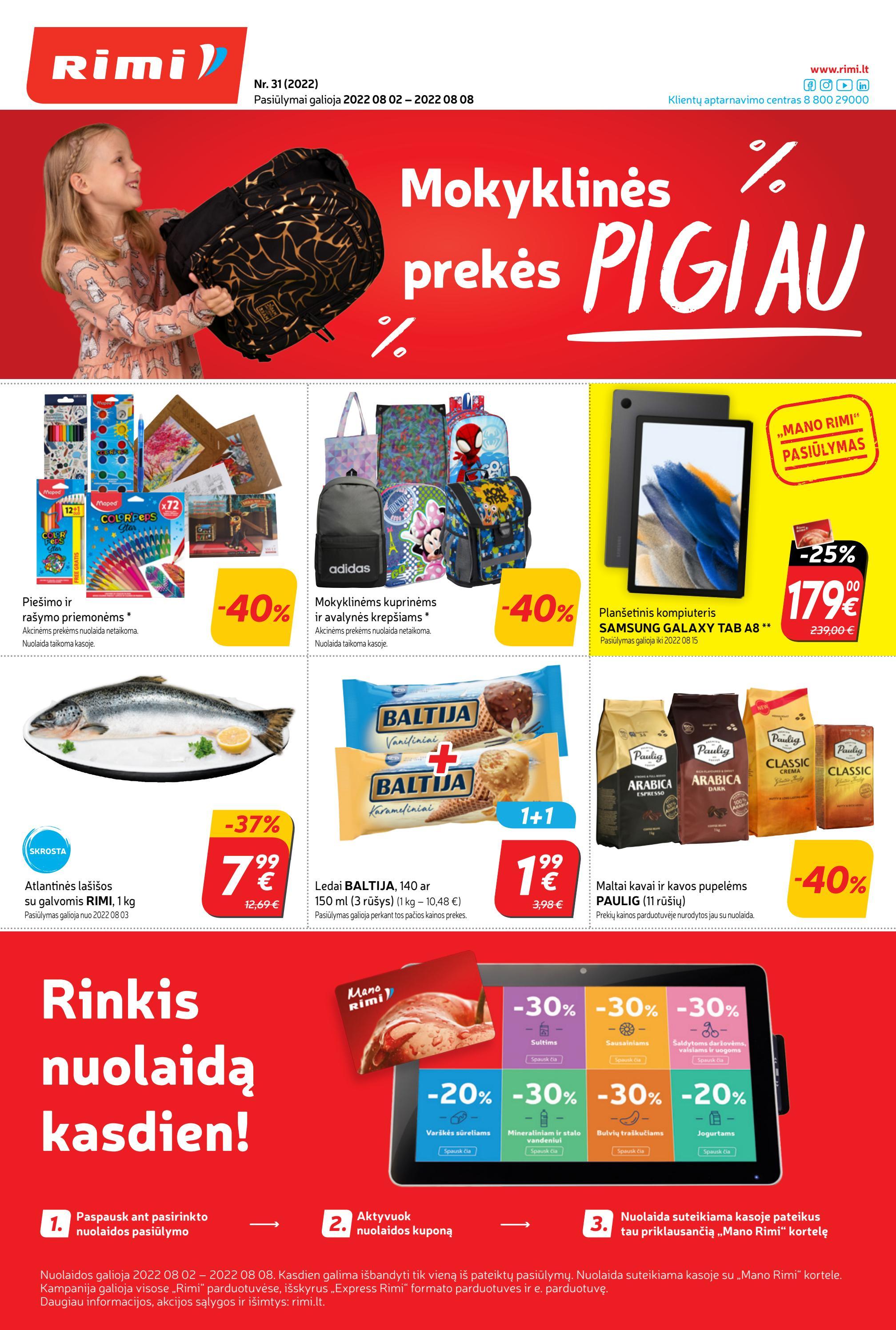 Rimi savaitinis leidinys akcijos nuo 
  2022-08-02 iki 
  2022-08-08 | Leidinukas.lt puslapis 1