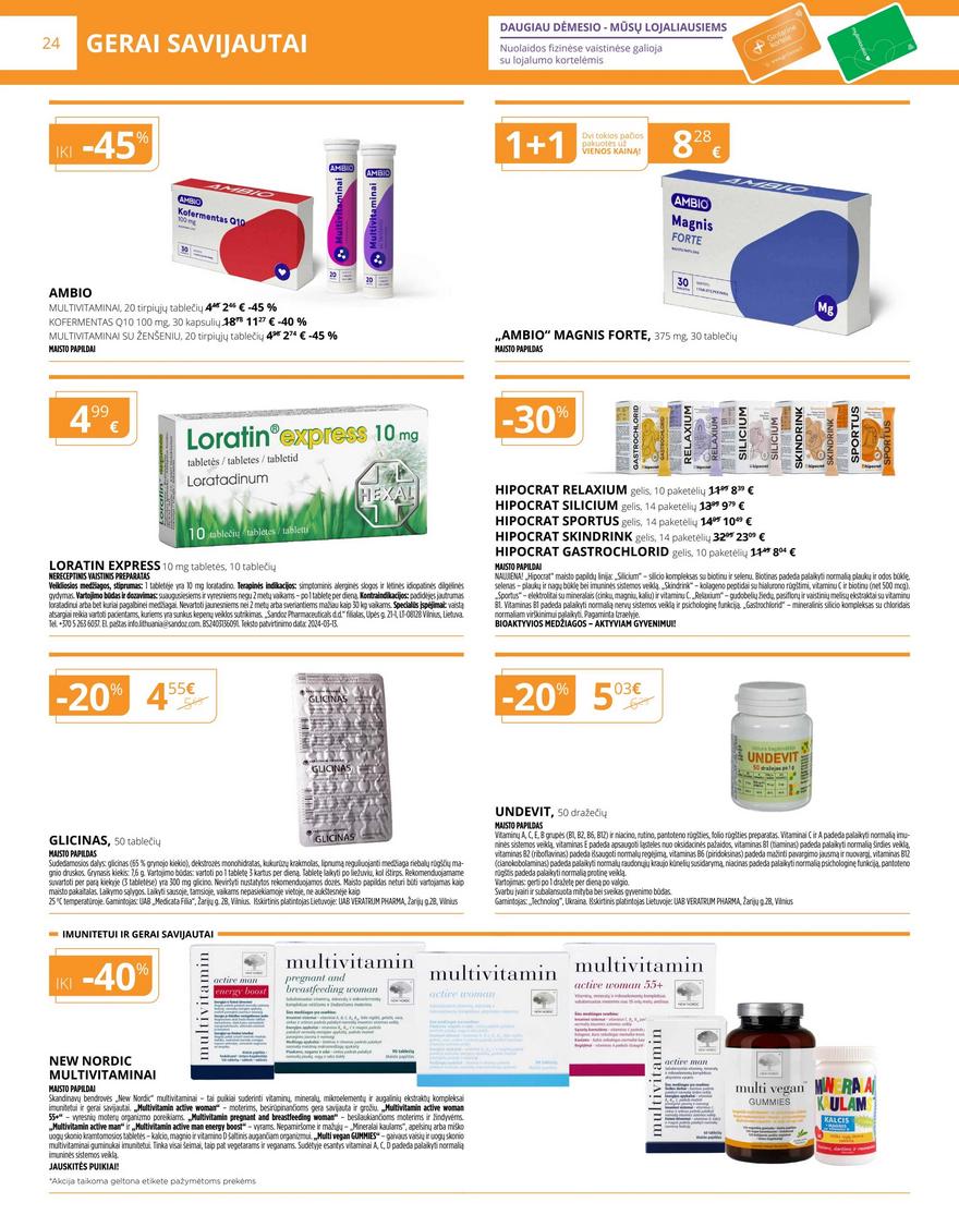 Gintarinės vaistinės leidinys akcijos nuo 
  2024-06-01 iki 
  2024-06-30 | Leidinukas.lt puslapis 24
