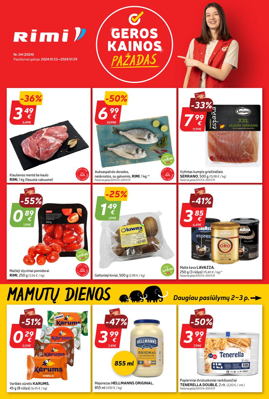 Rimi savaitinis leidinys akcijos nuo 
  2024-01-23 iki 
  2024-01-29 | Leidinukas.lt puslapis 1