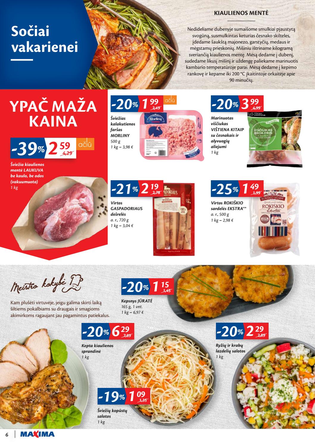 Maxima kaininis leidinys akcijos nuo 
  2019-10-22 iki 
  2019-10-28 | Leidinukas.lt puslapis 6