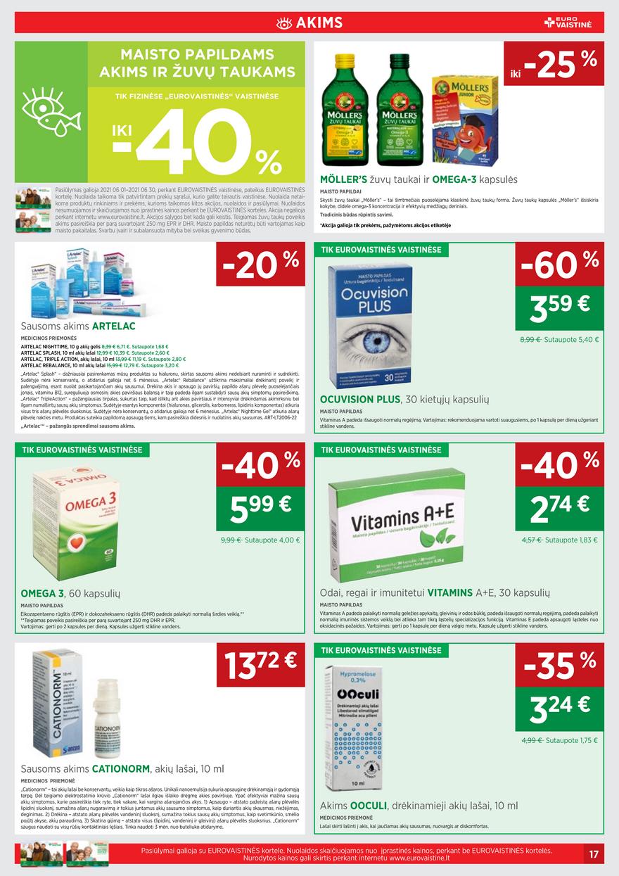 Euro vaistinė leidinys akcijos nuo 
  2021-06-01 iki 
  2021-06-30 | Leidinukas.lt puslapis 17