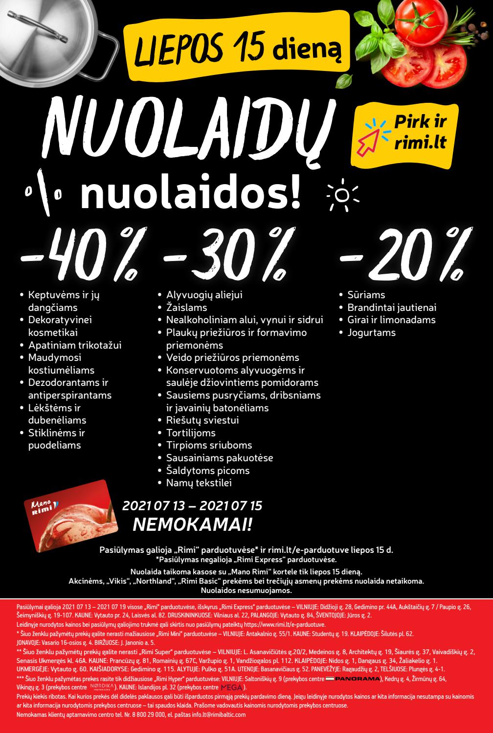 Rimi savaitinis leidinys akcijos nuo 
  2021-07-13 iki 
  2021-07-19 | Leidinukas.lt puslapis 24