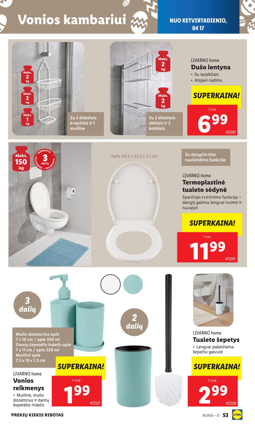 Lidl ne maisto leidinys akcijos nuo 
  2025-04-14 iki 
  2025-04-19 | Leidinukas.lt puslapis 47