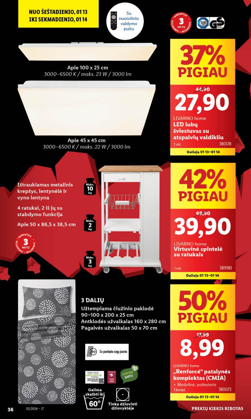 Ldil ne maisto prekių pasiūlymai akcijos nuo 
  2024-01-08 iki 
  2024-01-14 | Leidinukas.lt puslapis 38
