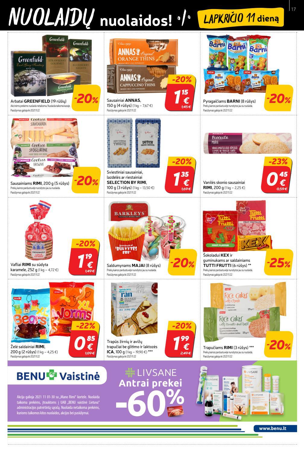 Rimi savaitinis leidinys akcijos nuo 
  2021-11-09 iki 
  2021-11-15 | Leidinukas.lt puslapis 17