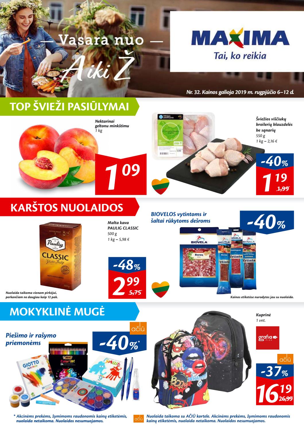 Maxima kaininis leidinys akcijos nuo 
  2019-08-06 iki 
  2019-08-12 | Leidinukas.lt puslapis 1