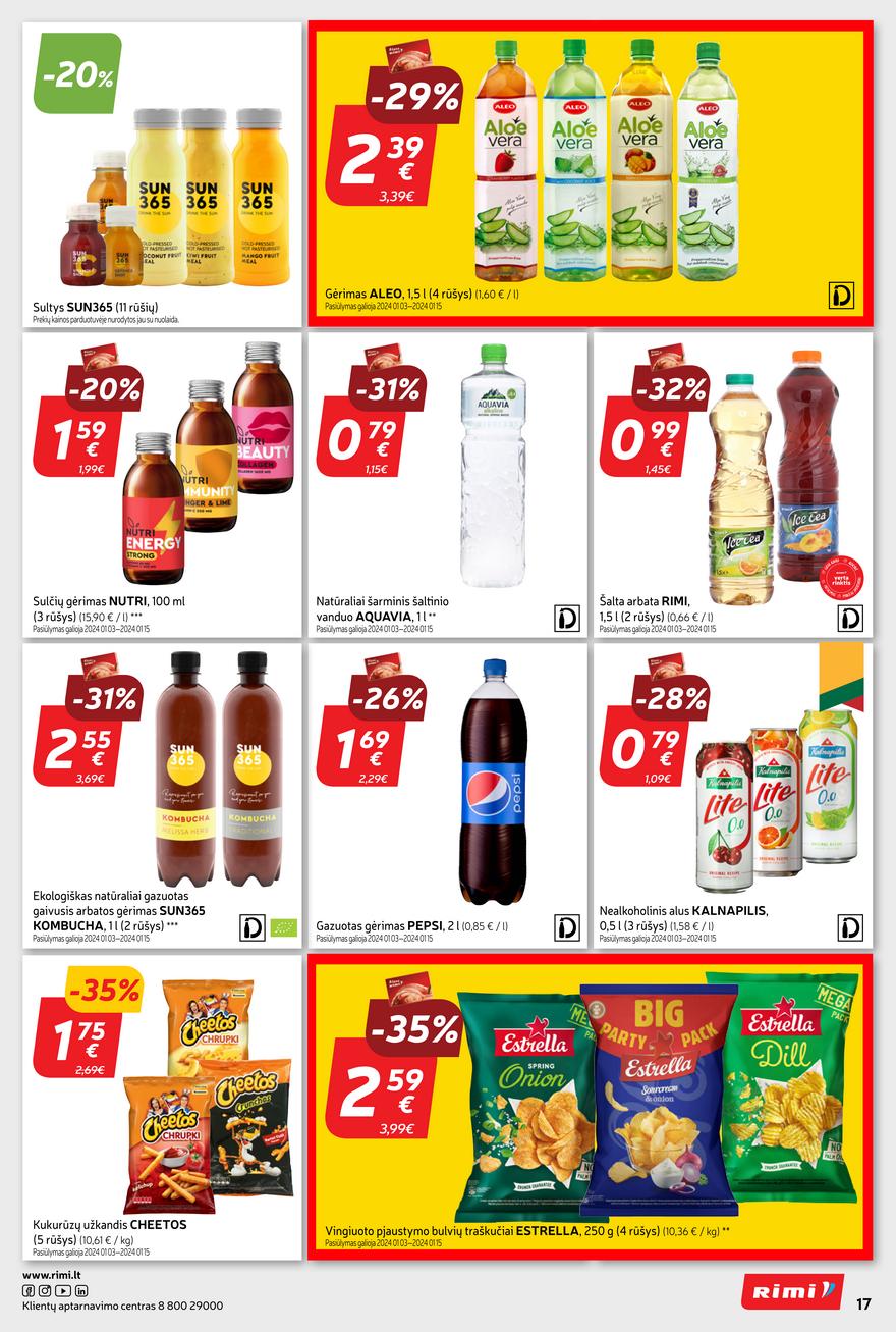 Rimi savaitinis leidinys akcijos nuo 
  2024-01-09 iki 
  2024-01-15 | Leidinukas.lt puslapis 17