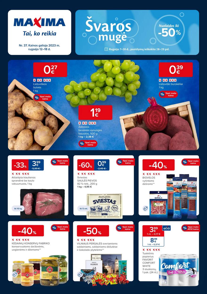 Maxima kaininis leidinys akcijos nuo 
  2023-09-12 iki 
  2023-09-18 | Leidinukas.lt puslapis 1