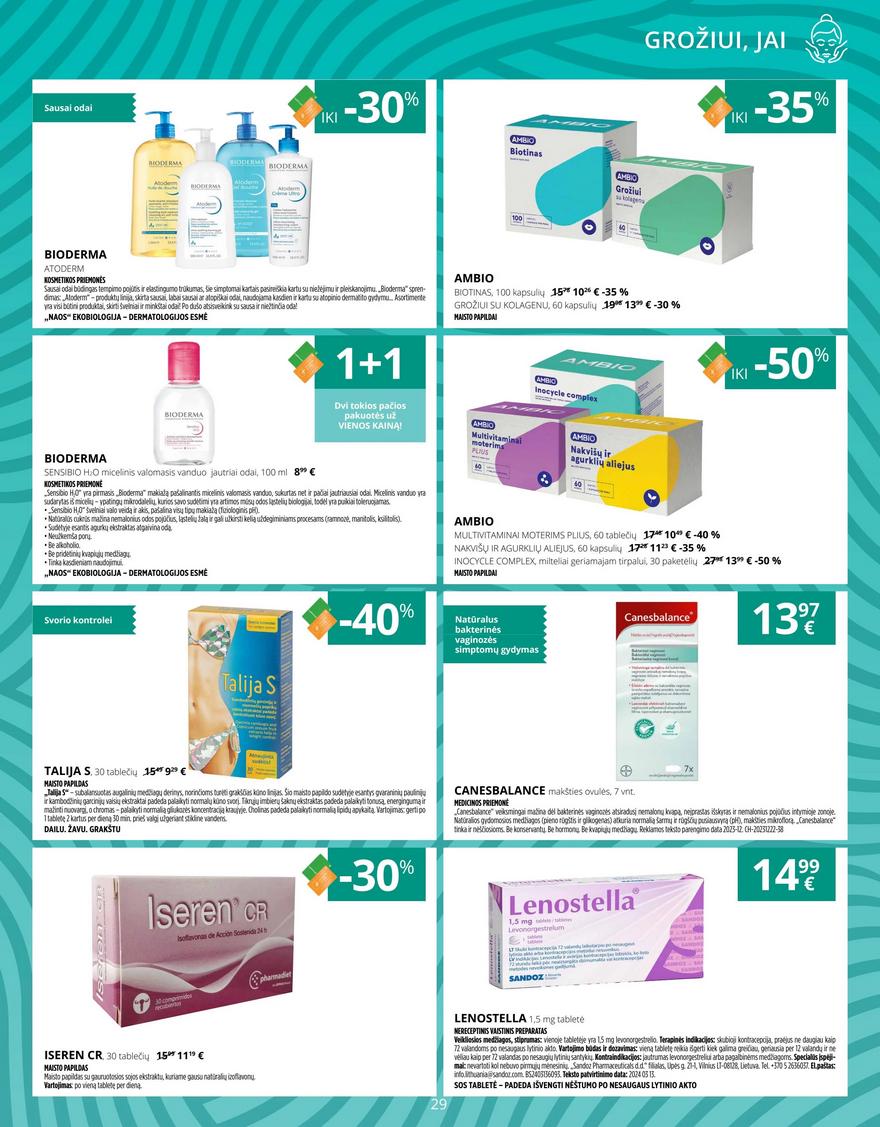 Gintarinės vaistinės leidinys akcijos nuo 
  2025-07-01 iki 
  2025-07-31 | Leidinukas.lt puslapis 29