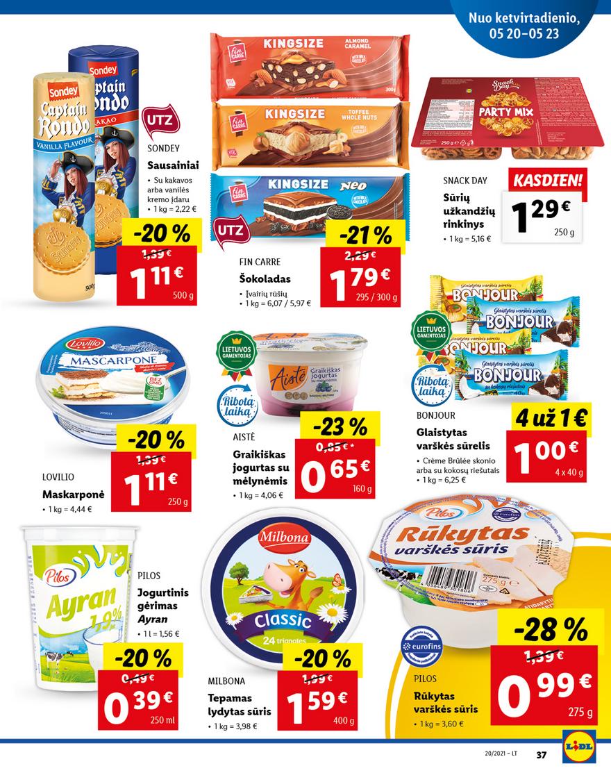 Lidl maisto prekių pasiūlymai akcijos nuo 
  2021-05-17 iki 
  2021-05-23 | Leidinukas.lt puslapis 37