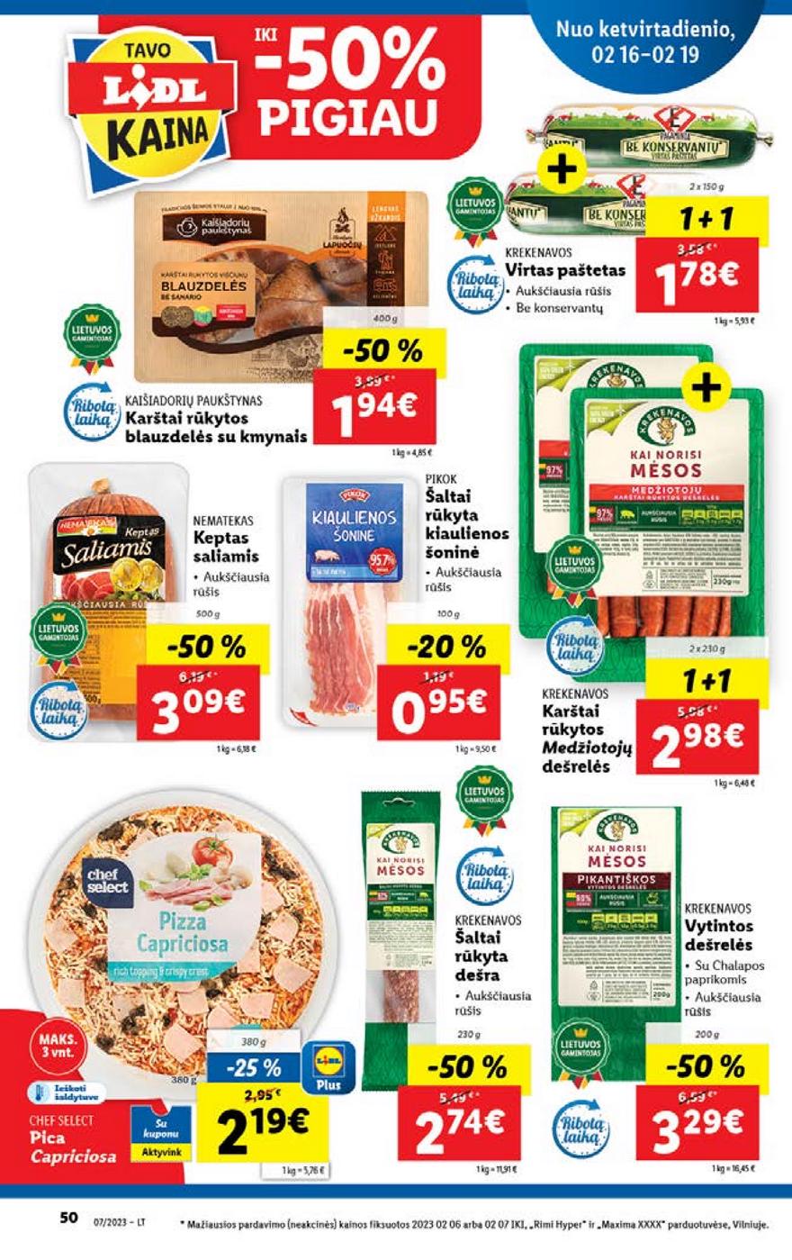 Lidl pasiūlymai akcijos nuo 
  2023-02-13 iki 
  2023-02-19 | Leidinukas.lt puslapis 50