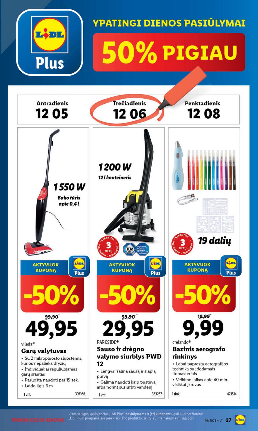 Lidl pasiūlymai akcijos nuo 
  2023-12-04 iki 
  2023-12-10 | Leidinukas.lt puslapis 29