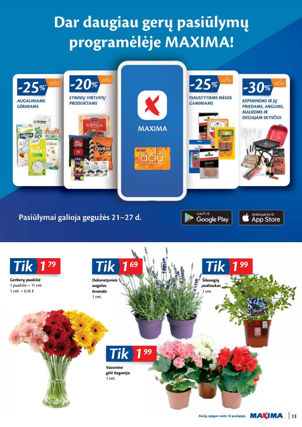 Maxima kaininis leidinys akcijos nuo 
  2020-05-19 iki 
  2020-05-25 | Leidinukas.lt puslapis 13
