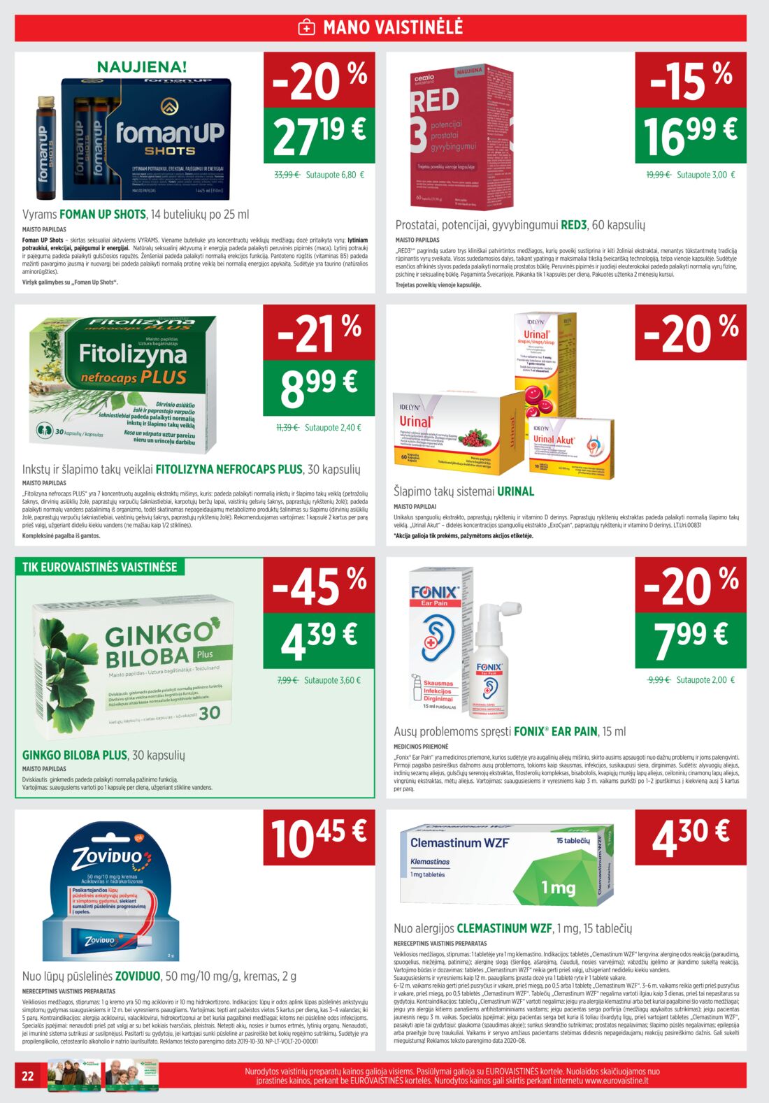 Euro vaistinė leidinys akcijos nuo 
  2020-10-01 iki 
  2020-10-31 | Leidinukas.lt puslapis 22
