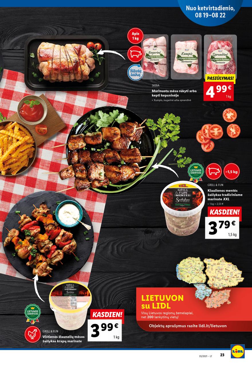 Lidl maisto prekių pasiūlymai akcijos nuo 
  2021-08-16 iki 
  2021-08-22 | Leidinukas.lt puslapis 23