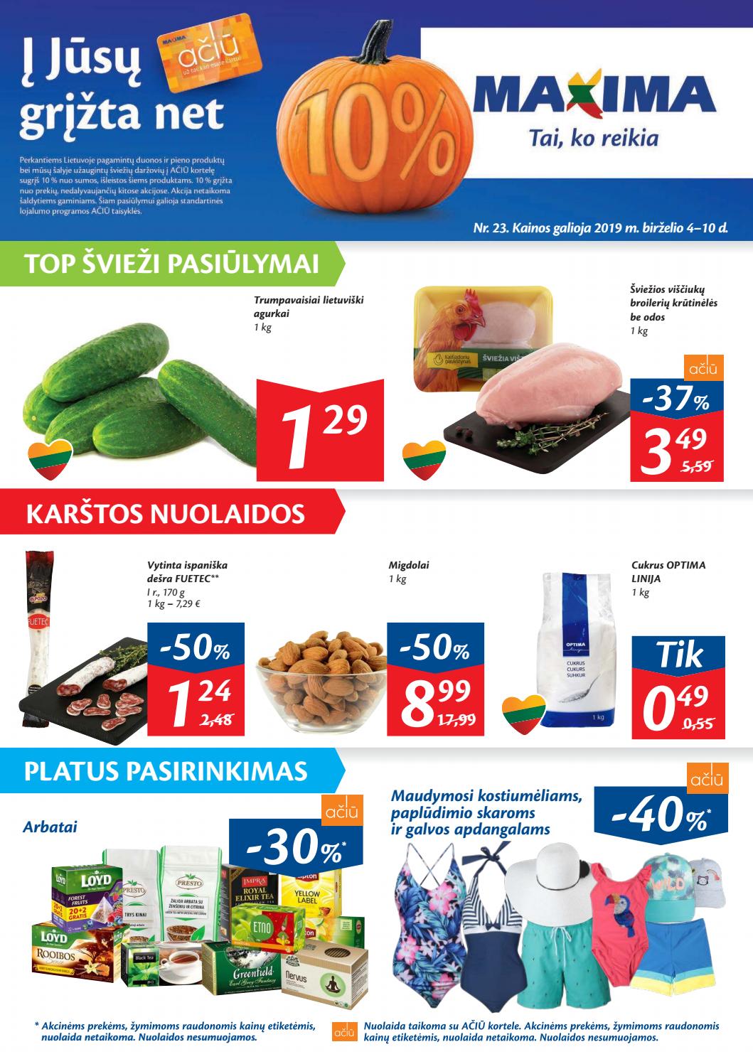 Maxima kaininis leidinys akcijos nuo 
  2019-06-04 iki 
  2019-06-10 | Leidinukas.lt puslapis 1