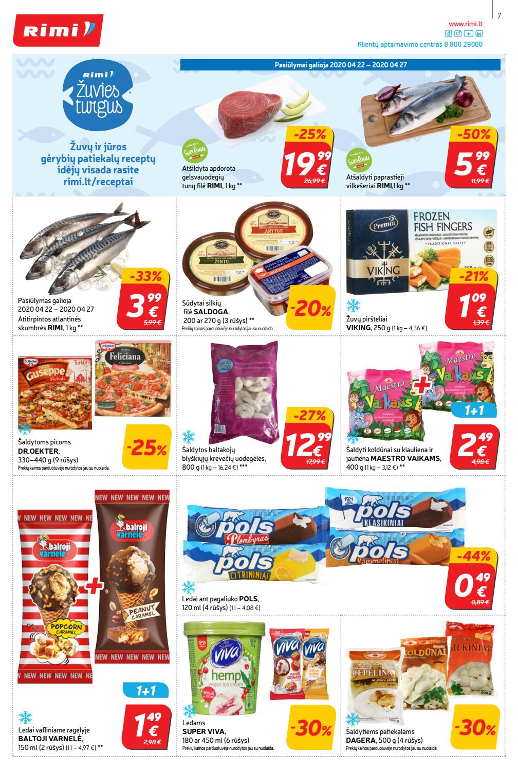 Rimi savaitinis leidinys akcijos nuo 
  2020-04-21 iki 
  2020-04-27 | Leidinukas.lt puslapis 7
