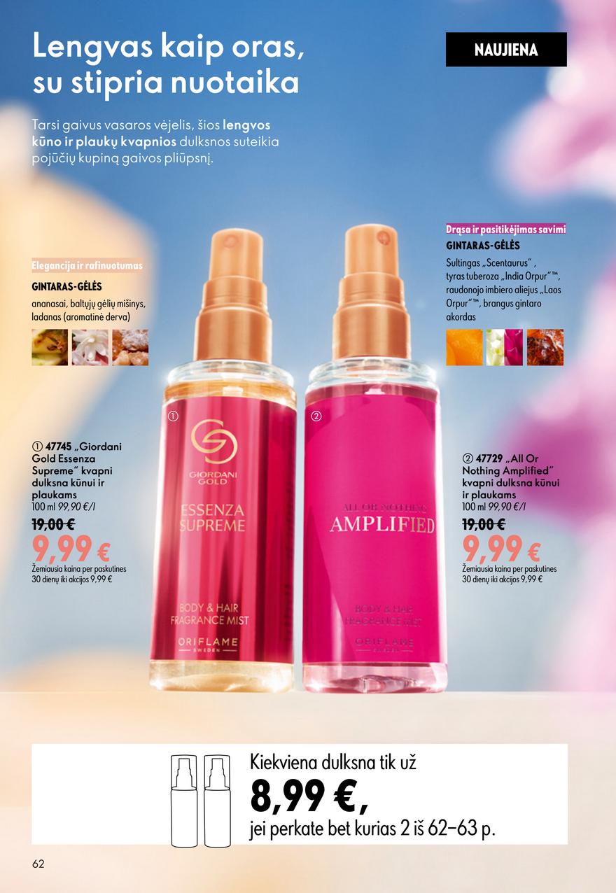 Oriflame katalogas akcijos nuo 
  2026-07-15 iki 
  2026-08-04 | Leidinukas.lt puslapis 62