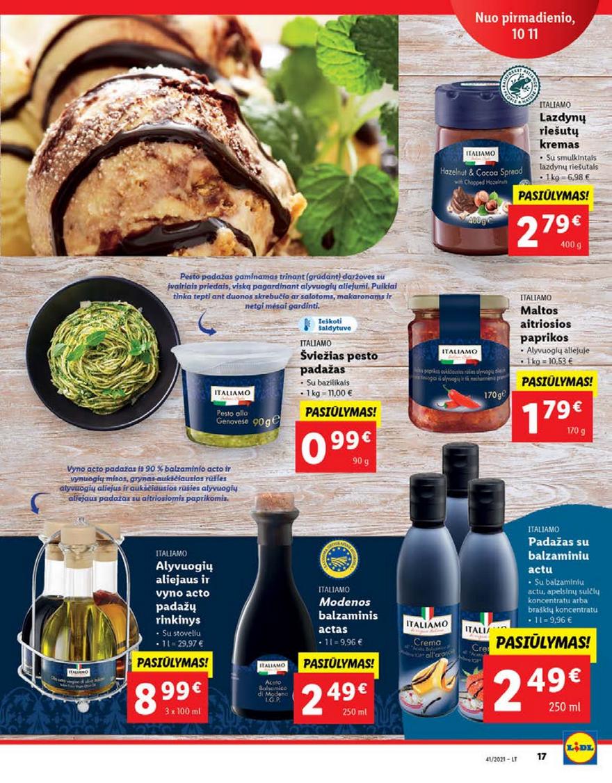 Lidl maisto prekių pasiūlymai akcijos nuo 
  2021-10-11 iki 
  2021-10-17 | Leidinukas.lt puslapis 17