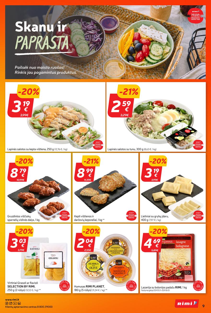 Rimi savaitinis leidinys akcijos nuo 
  2024-05-28 iki 
  2024-06-03 | Leidinukas.lt puslapis 9
