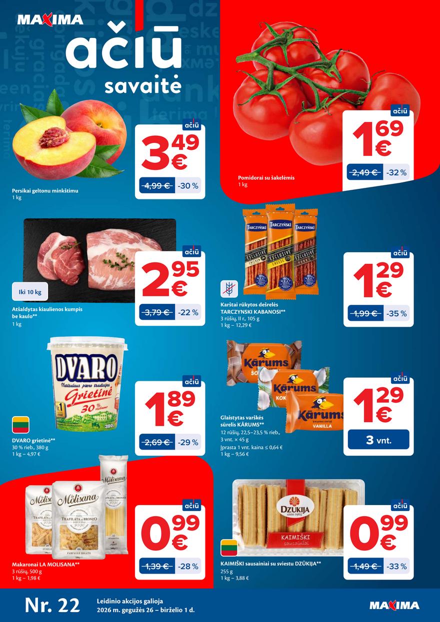 Maxima leidinys akcijos nuo 
  2026-05-26 iki 
  2026-06-01 | Leidinukas.lt puslapis 1