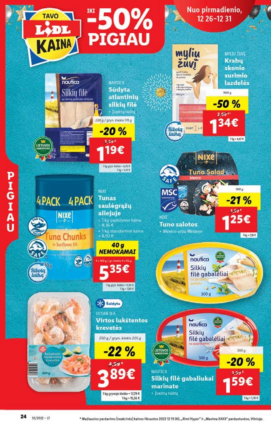 Lidl maisto prekių pasiūlymai akcijos nuo 
  2022-12-26 iki 
  2023-01-01 | Leidinukas.lt puslapis 24