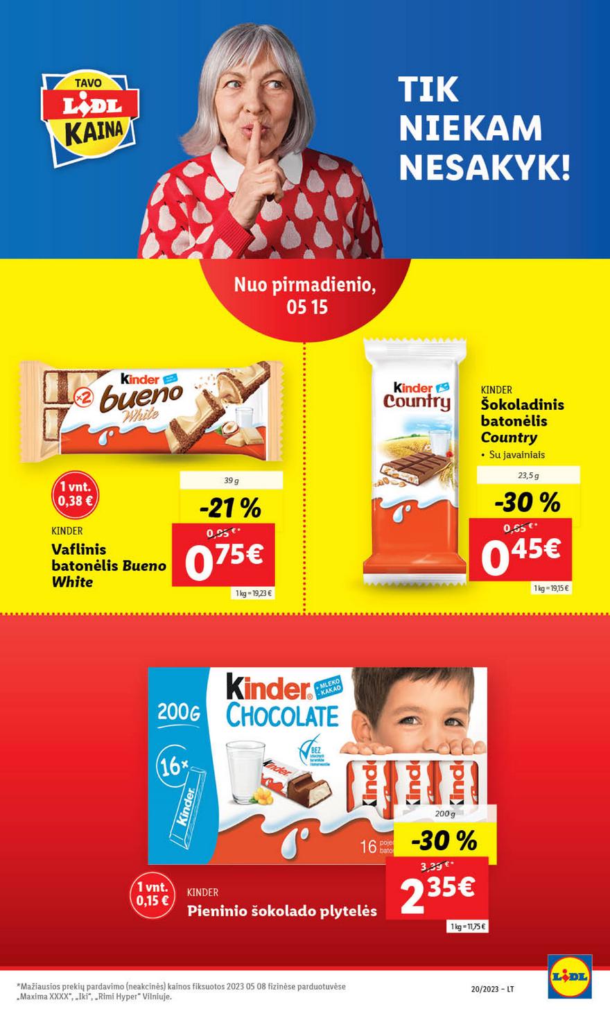 Lidl maisto prekių pasiūlymai akcijos nuo 
  2023-05-15 iki 
  2023-05-21 | Leidinukas.lt puslapis 37