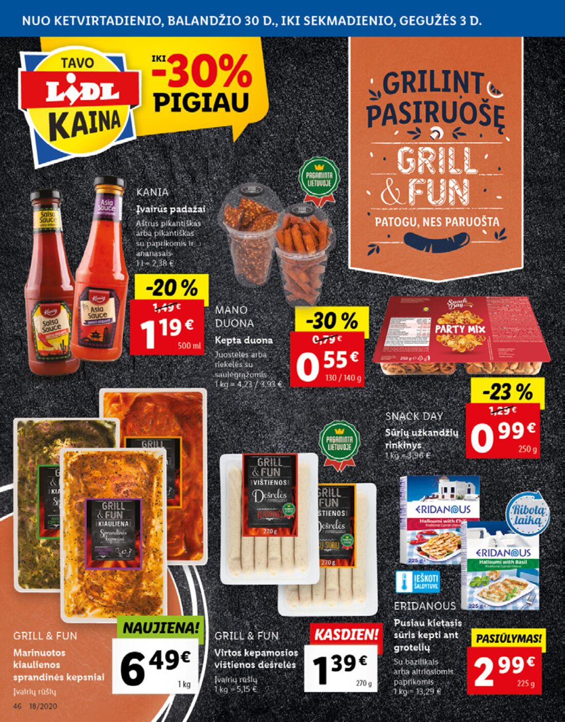 Lidl savaitinis leidinys akcijos nuo 
  2020-04-27 iki 
  2020-05-03 | Leidinukas.lt puslapis 46