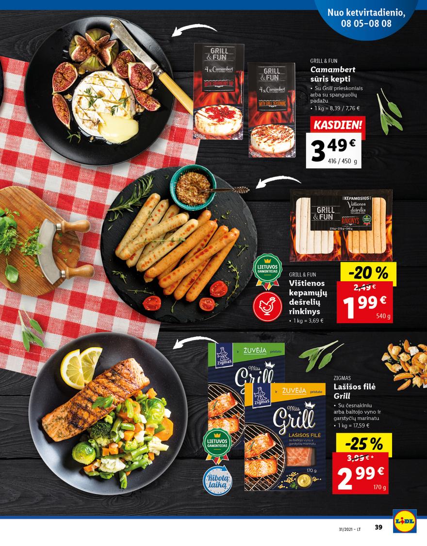 Lidl maisto prekių pasiūlymai akcijos nuo 
  2021-08-02 iki 
  2021-08-08 | Leidinukas.lt puslapis 39
