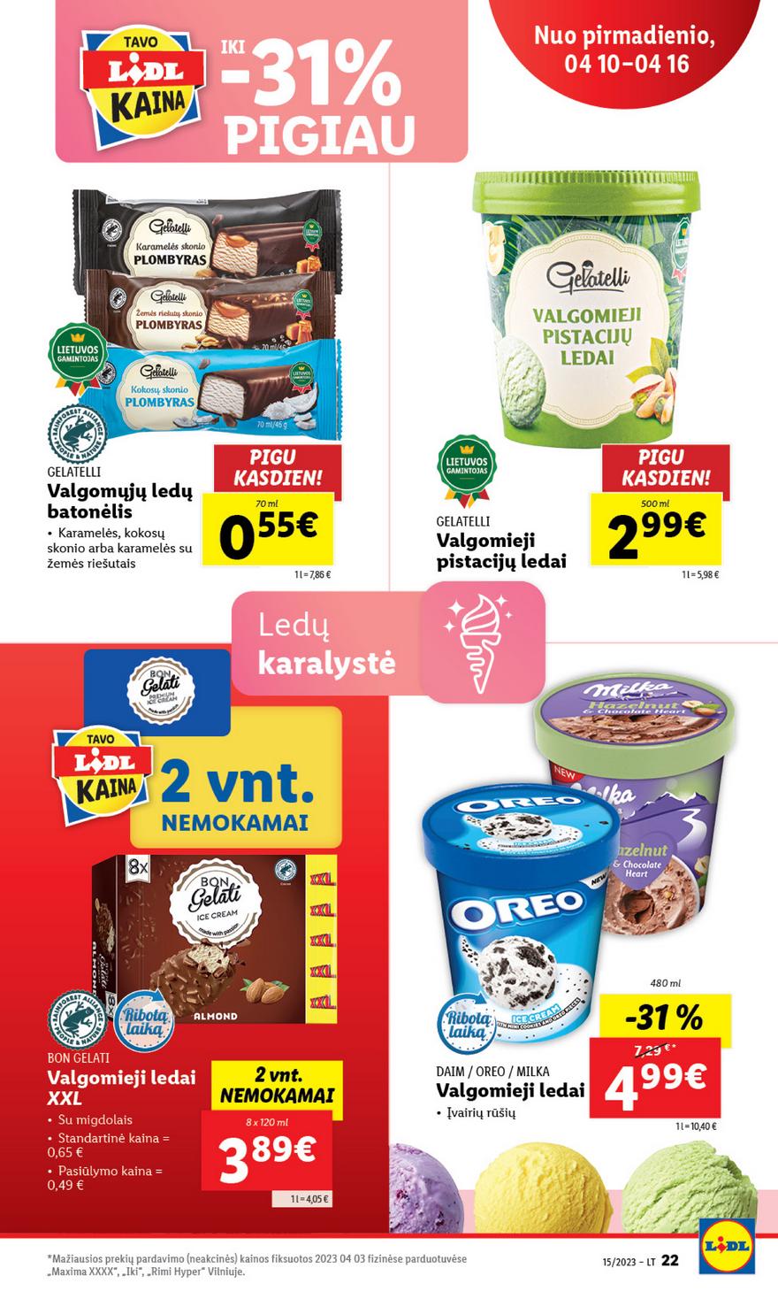 Lidl pasiūlymai akcijos nuo 
  2023-04-10 iki 
  2023-04-16 | Leidinukas.lt puslapis 22