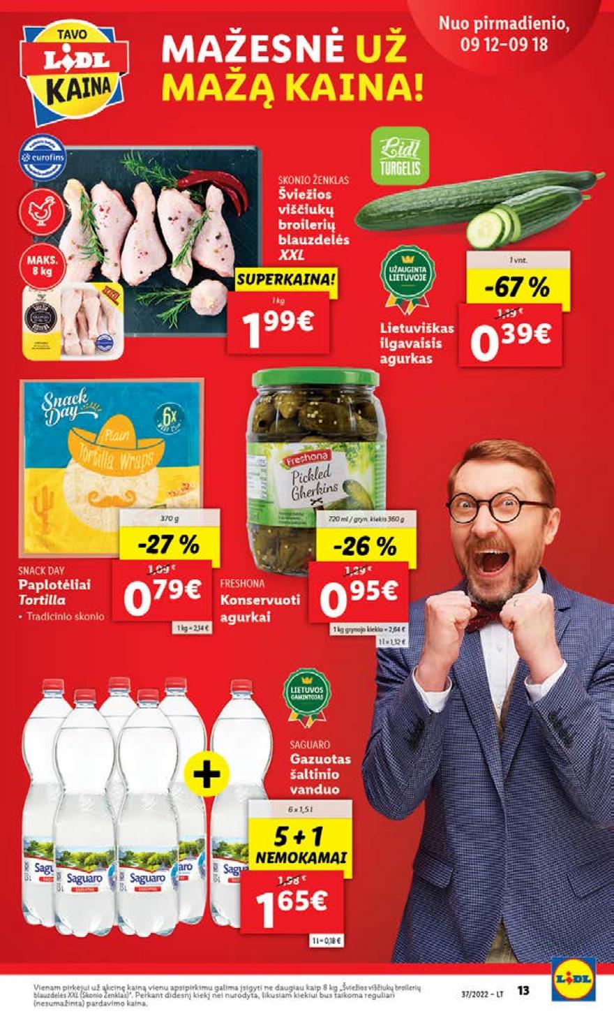 Lidl maisto prekių pasiūlymai akcijos nuo 
  2022-09-12 iki 
  2022-09-18 | Leidinukas.lt puslapis 15