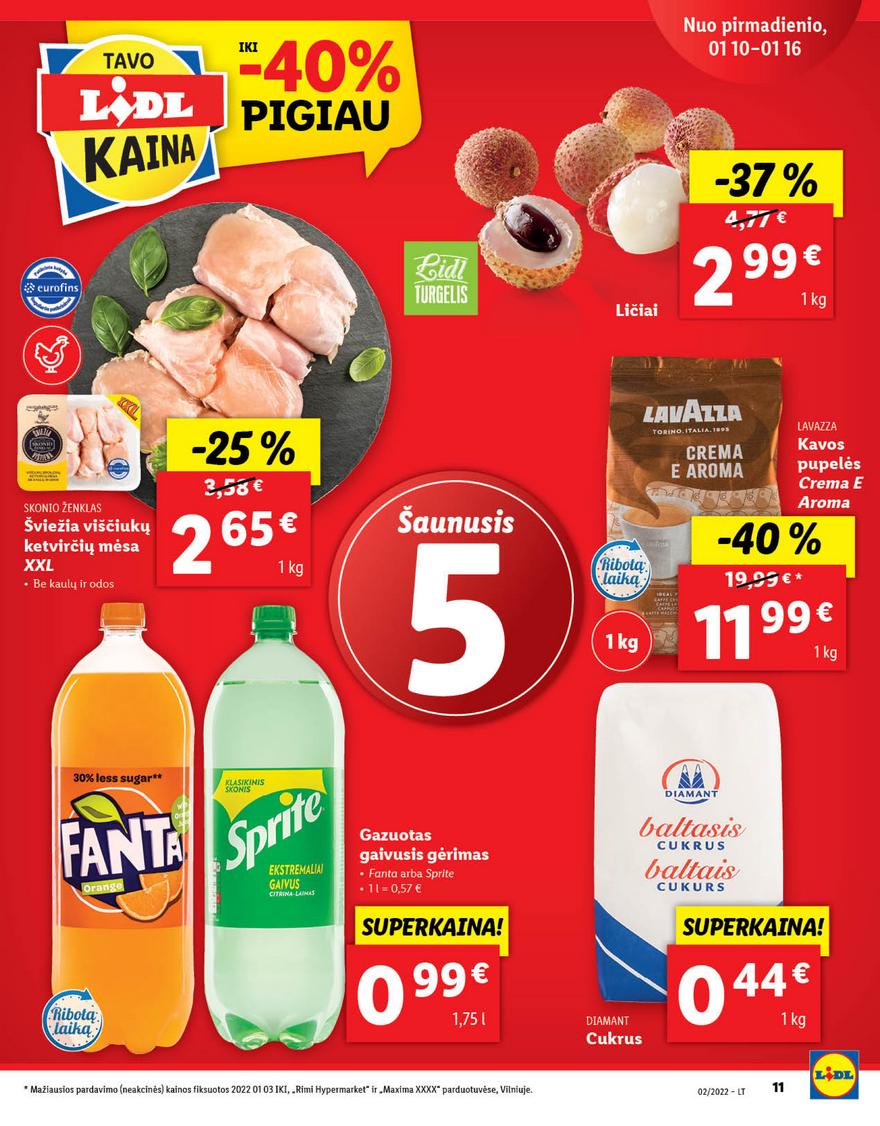 Lidl maisto prekių pasiūlymai akcijos nuo 
  2022-01-10 iki 
  2022-01-16 | Leidinukas.lt puslapis 11