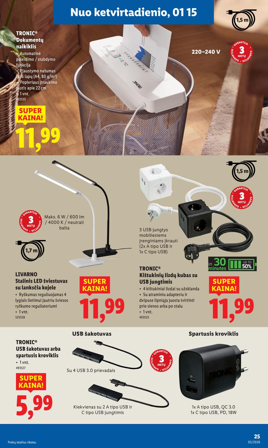 Lidl ne maisto leidinys akcijos nuo 
  2026-01-12 iki 
  2026-01-18 | Leidinukas.lt puslapis 25