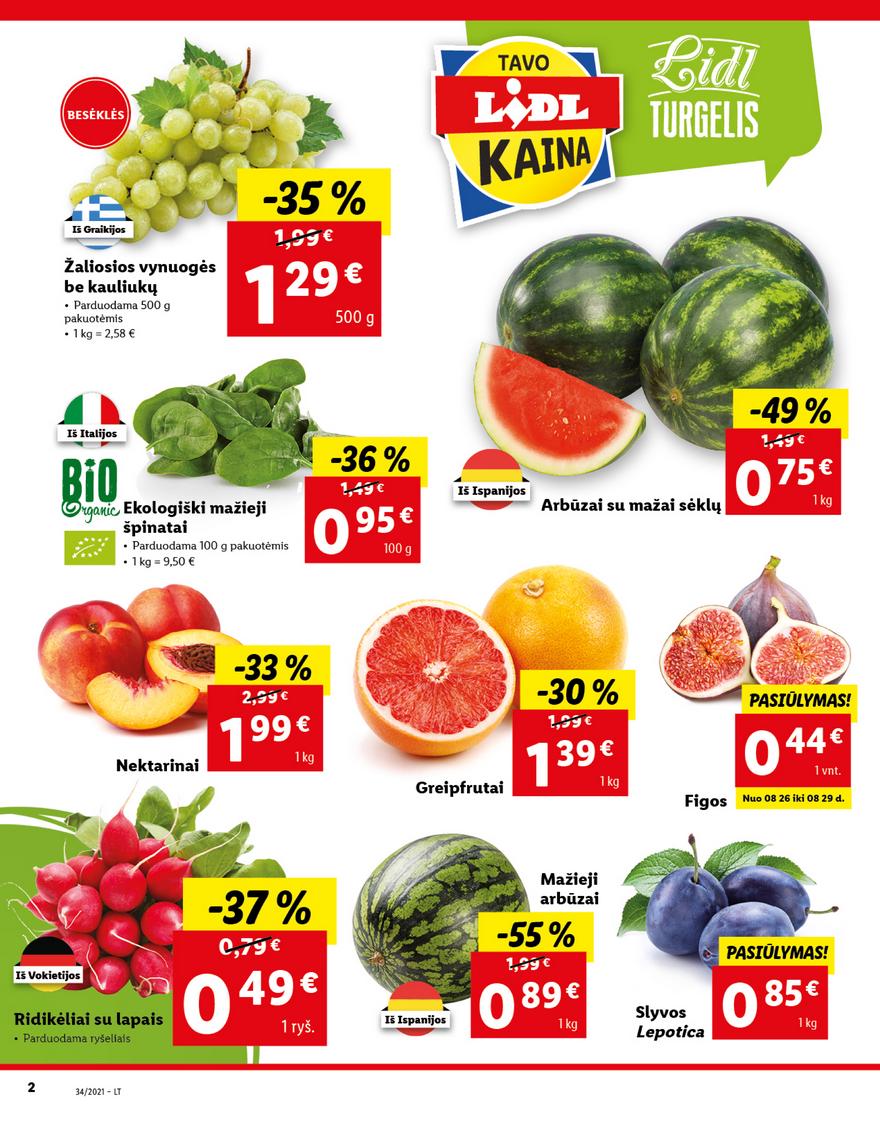 Lidl maisto prekių pasiūlymai akcijos nuo 
  2021-08-23 iki 
  2021-08-29 | Leidinukas.lt puslapis 2