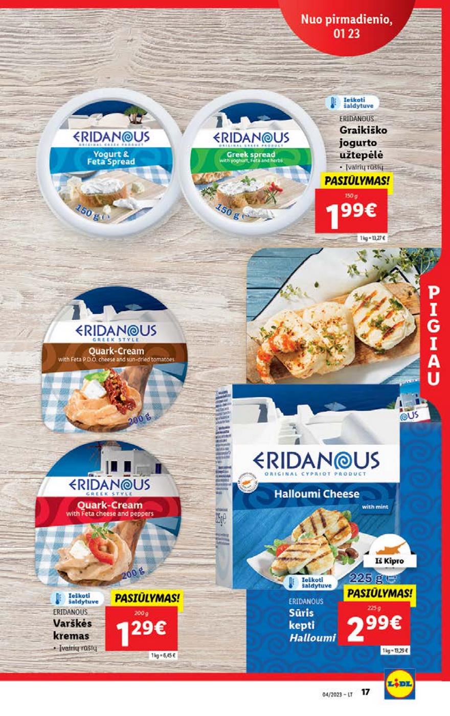 Lidl pasiūlymai akcijos nuo 
  2023-01-23 iki 
  2023-01-29 | Leidinukas.lt puslapis 17