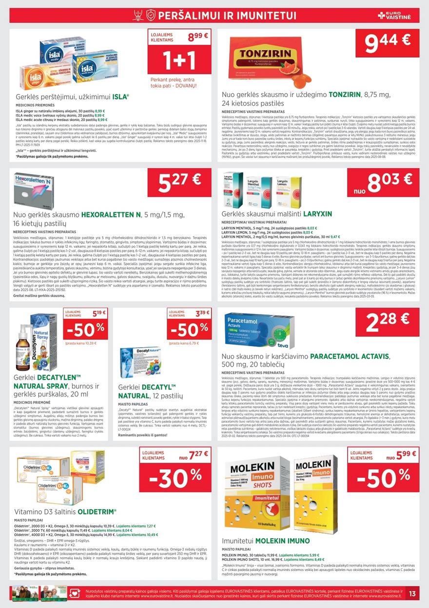 Euro vaistinė katalogas akcijos nuo 
  2026-03-01 iki 
  2026-03-31 | Leidinukas.lt puslapis 13