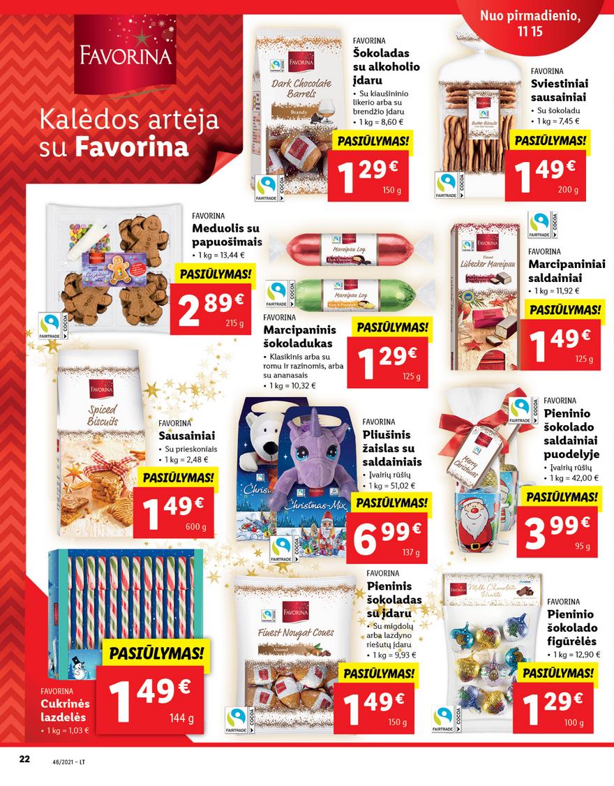 Lidl maisto prekių pasiūlymai akcijos nuo 
  2021-11-15 iki 
  2021-11-21 | Leidinukas.lt puslapis 22