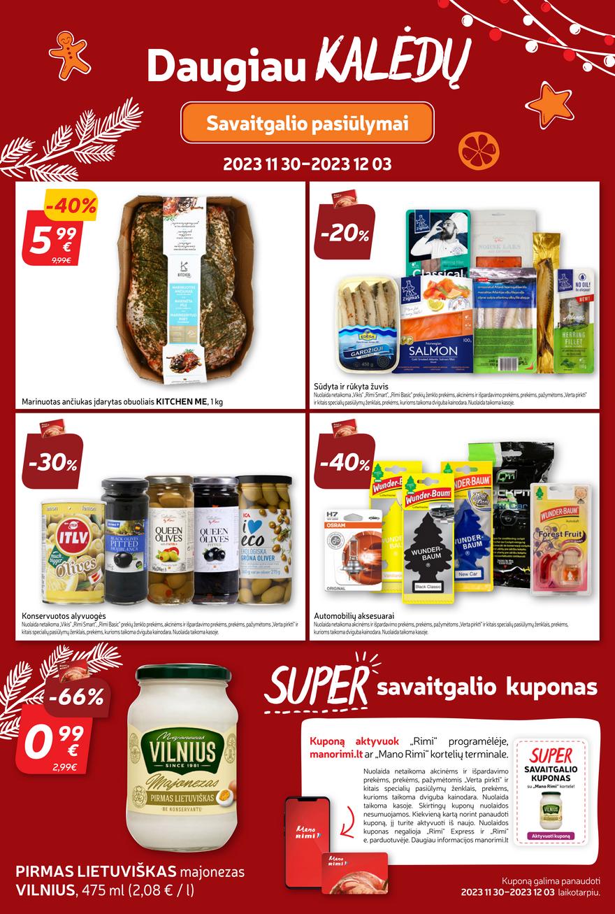 Rimi savaitinis leidinys akcijos nuo 
  2023-11-28 iki 
  2023-12-04 | Leidinukas.lt puslapis 32