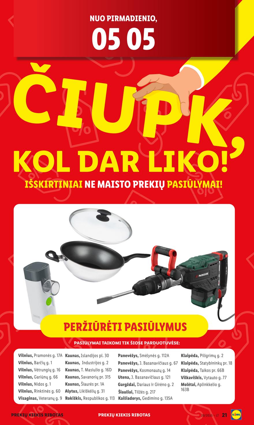 Lidl ne maisto leidinys akcijos nuo 
  2025-05-12 iki 
  2025-05-18 | Leidinukas.lt puslapis 21