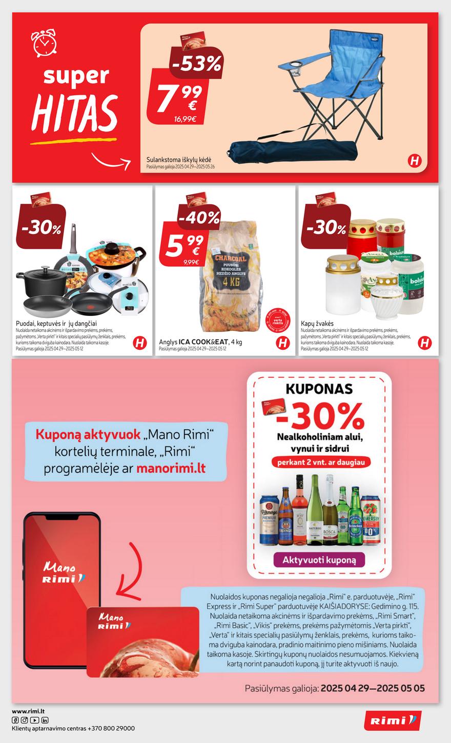Rimi savaitinis leidinys 12 akcijos nuo 
  2025-04-29 iki 
  2025-05-05 | Leidinukas.lt puslapis 30