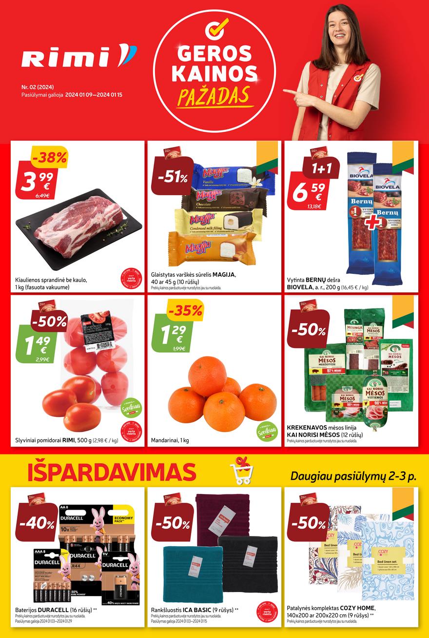 Rimi savaitinis leidinys akcijos nuo 
  2024-01-09 iki 
  2024-01-15 | Leidinukas.lt puslapis 1