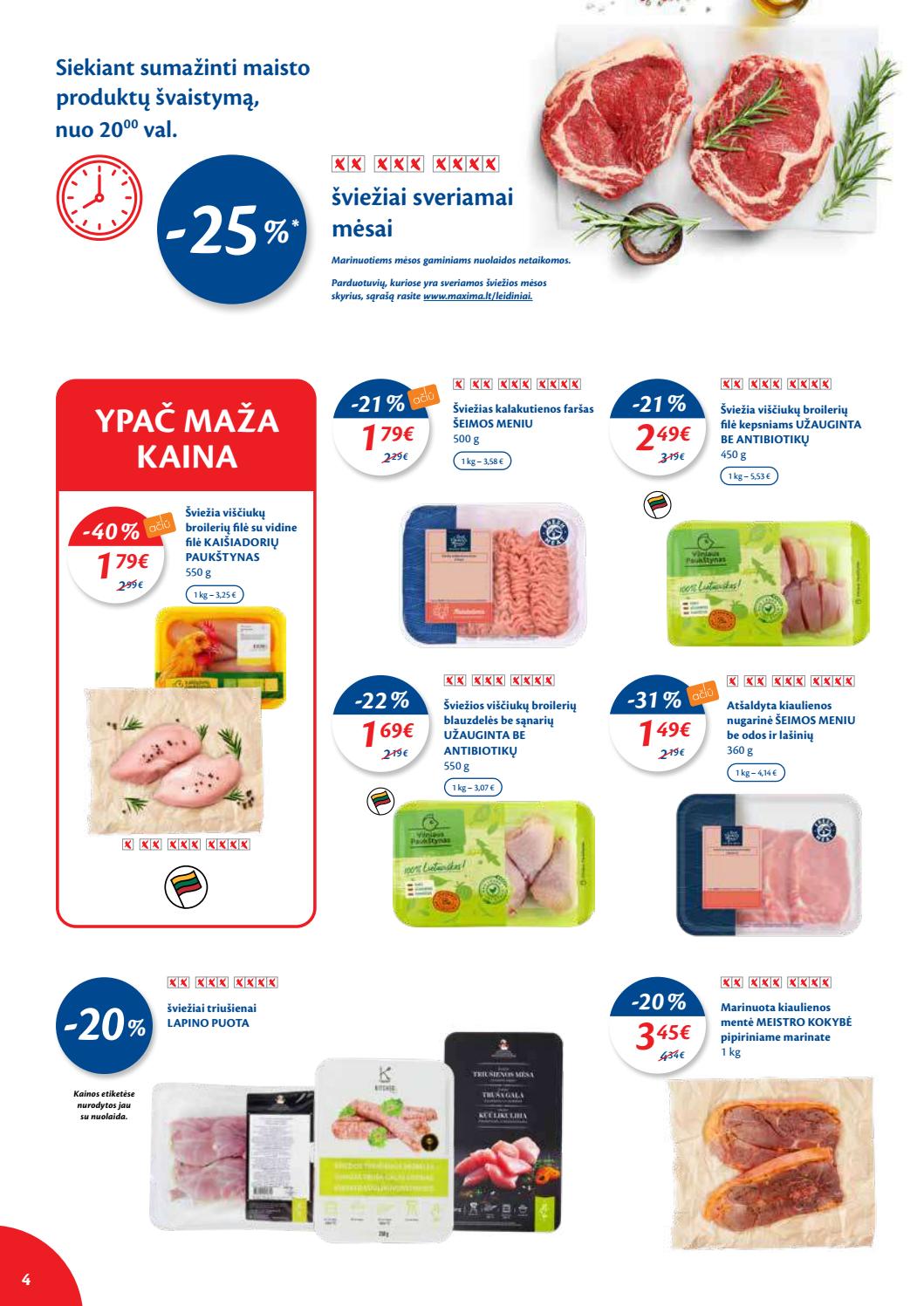 Maxima kaininis leidinys akcijos nuo 
  2021-01-19 iki 
  2021-01-25 | Leidinukas.lt puslapis 4