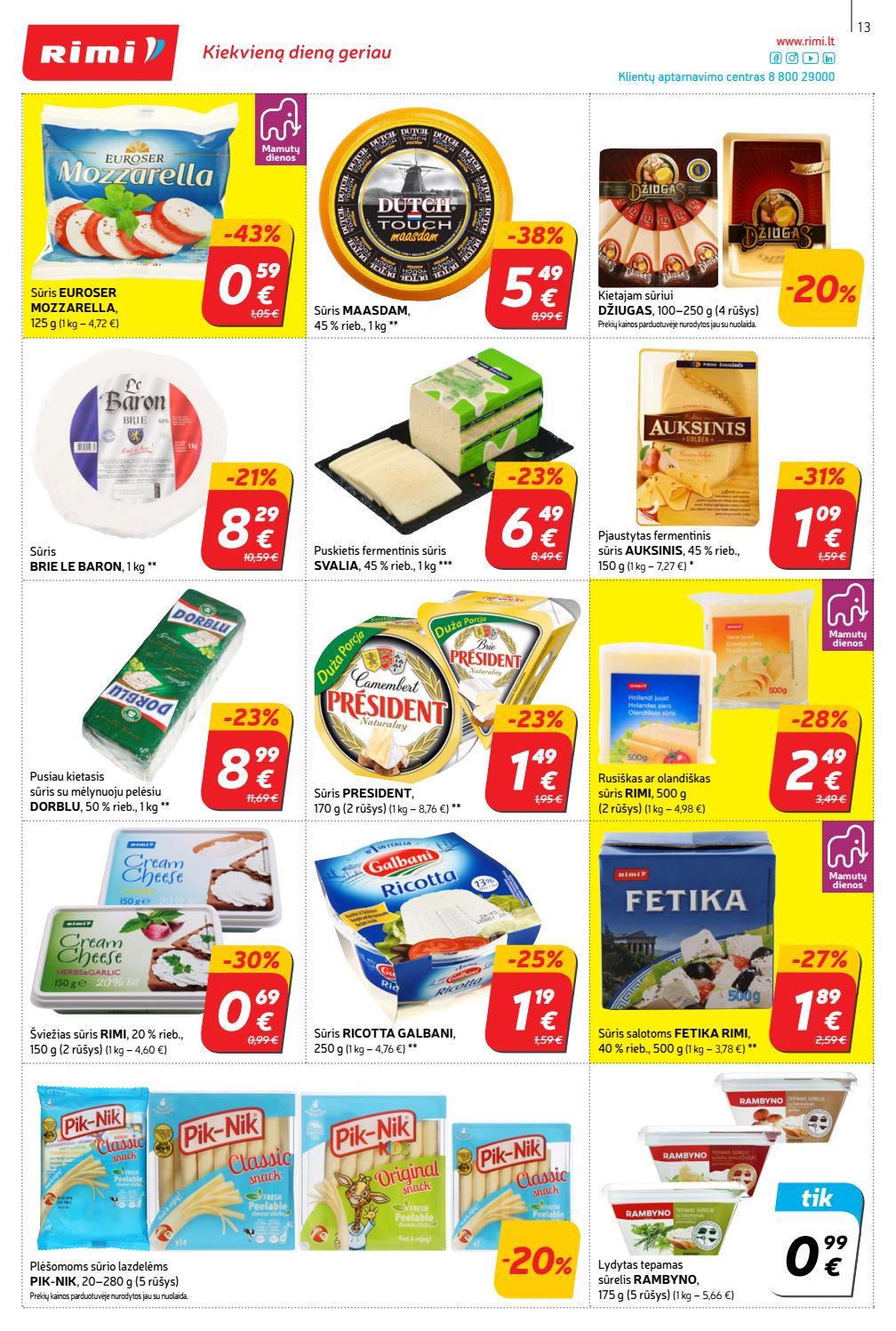 Rimi savaitinis leidinys akcijos nuo 
  2020-01-07 iki 
  2020-01-13 | Leidinukas.lt puslapis 13