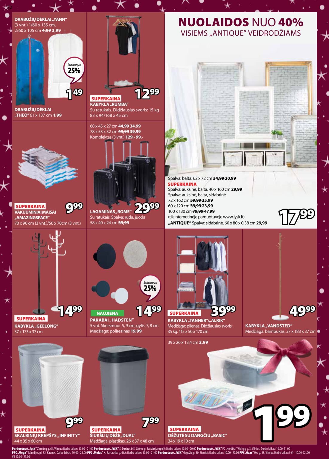 Jysk leidinys akcijos nuo 
  2019-11-26 iki 
  2019-12-09 | Leidinukas.lt puslapis 22